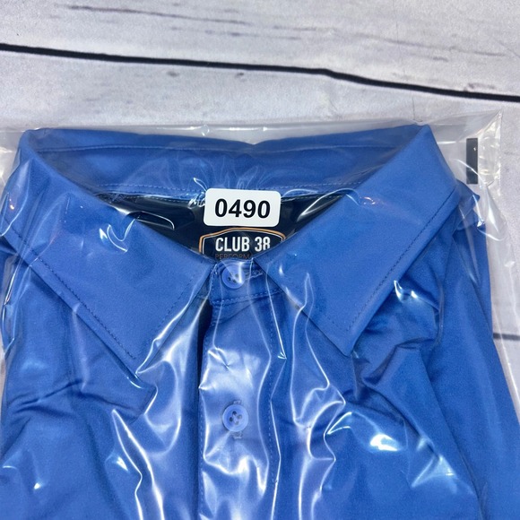 Club 38 Cremieux Performance Blue Polo Shirt Mens XXL Short Sleeve Golf Casualx - Picture 11 of 11